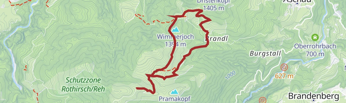 Route map: Almwanderung Anderl´s Almhütte